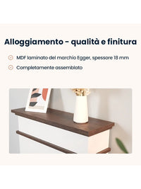 Caminetto Elettrico da pavimento A Libera Installazione A LED Bianco opaco - Rovere - FORI