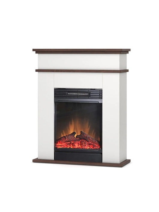 Caminetto Elettrico da pavimento A Libera Installazione A LED Bianco opaco - Rovere - FORI