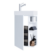 Forma di Ezooza Mobile Sospeso con lavabo in ceramica di alta qualità, Bianco ,
