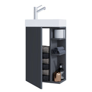 Forma di Ezooza Mobile Sospeso con lavabo in ceramica di alta qualità, Antracite ,