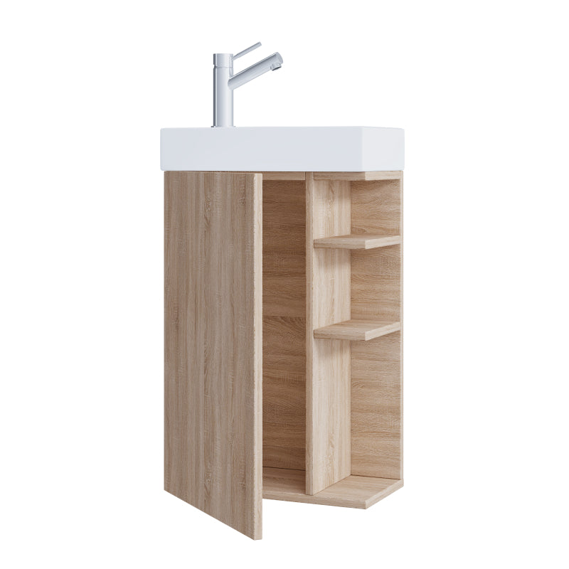 Forma di Ezooza Mobile Sospeso con lavabo in ceramica di alta qualità, Rovere Sonoma ,