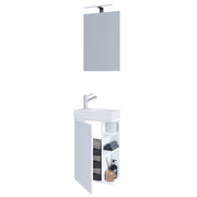 Forma di Ezooza Mobile Sospeso con lavabo in ceramica di alta qualità e specchio, Bianco ,