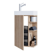 Forma di Ezooza Mobile Sospeso con lavabo in ceramica di alta qualità, Rovere Sonoma ,