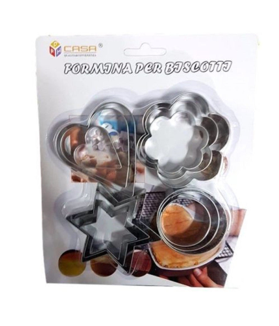 Formine Per Biscotti Cuori Cerchi Stelle Stampi Dolci Taglia Pasta         