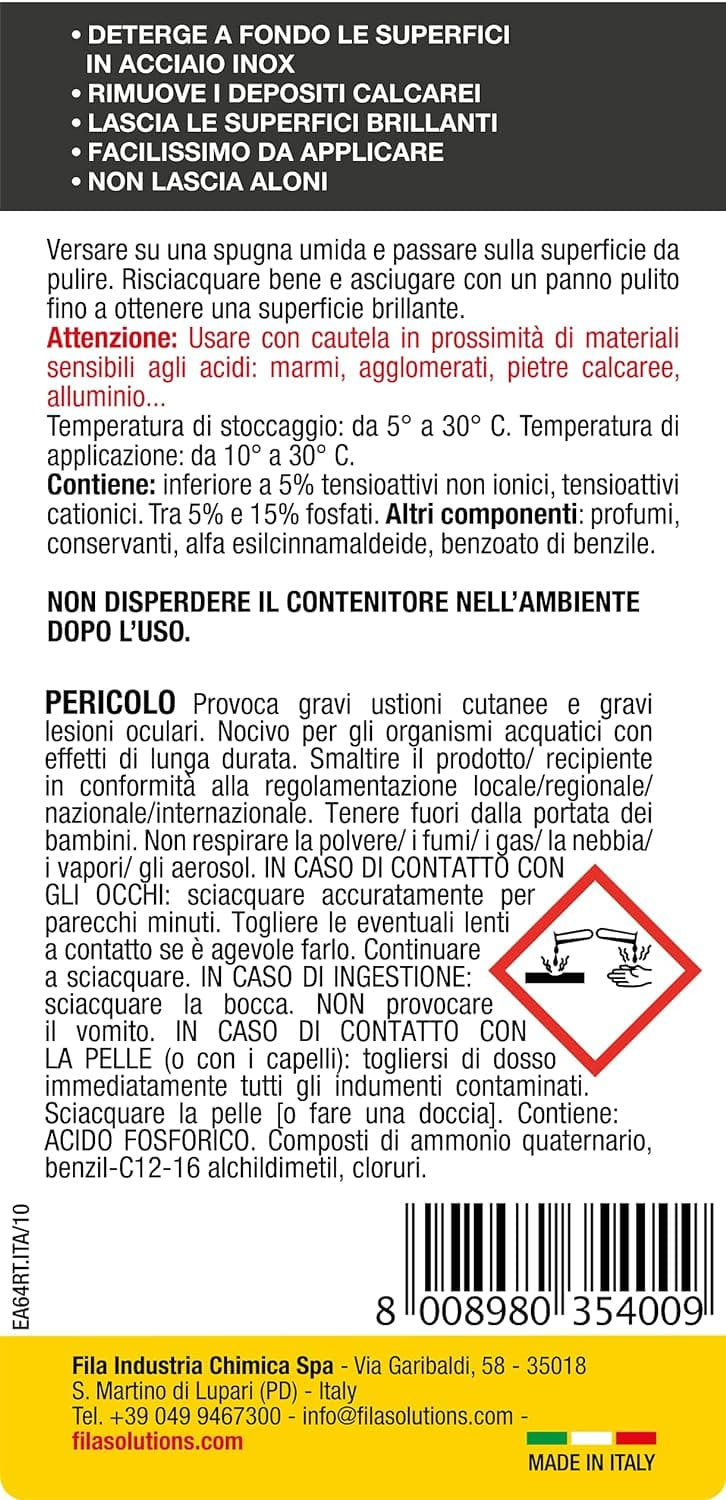 Formula Inox Ml.500 Lucidante Per La Pulizia Dell'acciaio