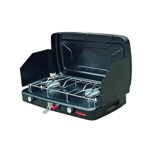 Fornello a gas Sandrigarden Florida, portatile 2 fuochi, 2x1,2 kw