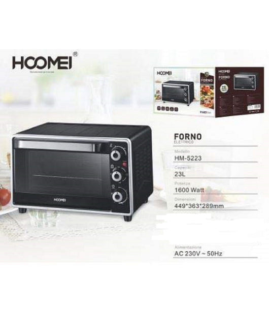 Fornetto Elettrico 23litri 1600watt Forno Con Luce Timer E Termostato Cucina         