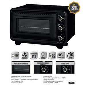 Fornetto multifunzione DCG MBT1035 35 Litri timer 90 minuti colore nero