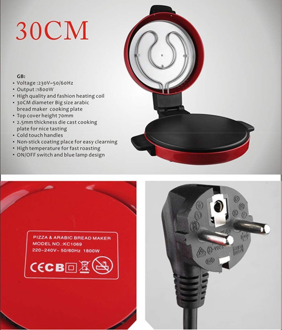 Forno Cuoci Pizza Elettrico Cucina Regina Fornetto Doppia Cottura 1800watt 30cm         