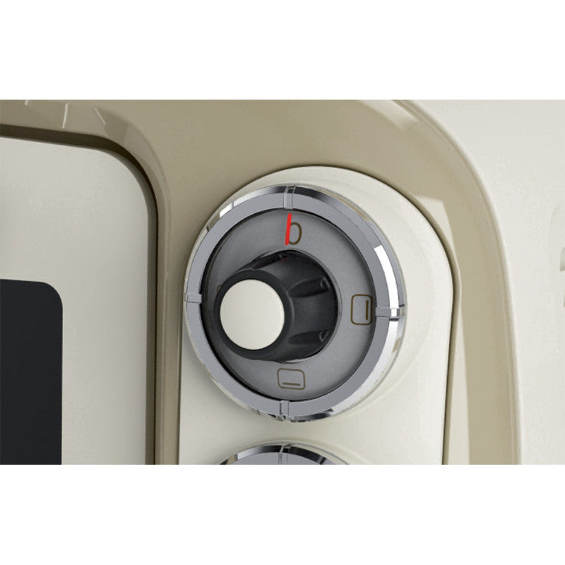 Forno Elettrico 18L - Pizza 30cm, Doppio Vetro, 1380W, Design Vintage - Beige