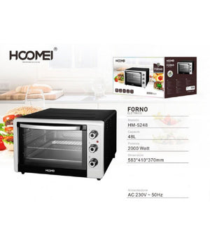 Forno Elettrico 48 Litri 2000 Watt Fornetto Con Luce Timer E Termostato Cucina         