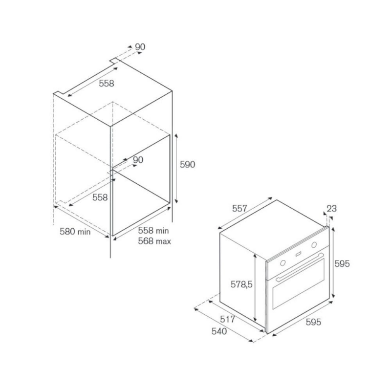 Forno elettrico Bertazzoni 65 litri inox F60PROXT12 classe G