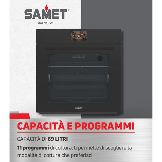 Forno Elettrico multifunzione nero opaco Samet Tempest classe A