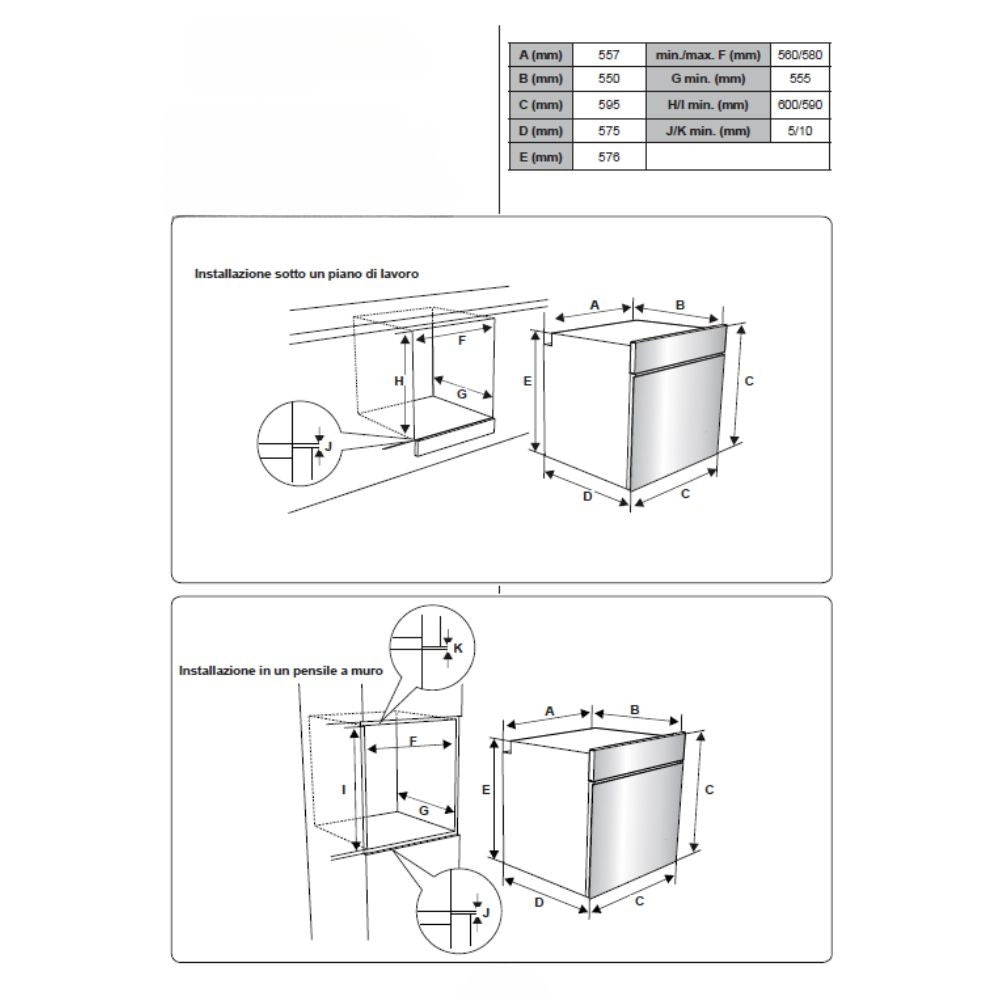 Forno elettrico multifunzione Zeus2 Samet nero classe A