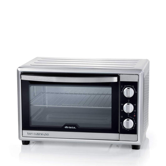 Forno elettrico ventilato con girarrosto 45L - Doppio vetro - Max 230° - 1800W - Acciaio Inox