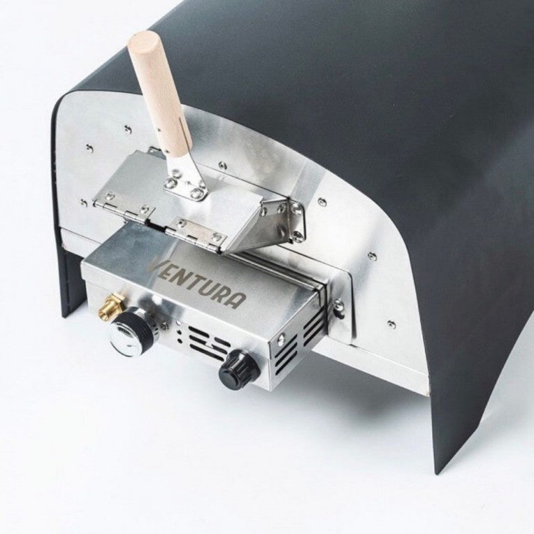 Forno per Pizza e pane Ventura "Ibrido" alimentato a Legna, gas o pellet. In acciaio inox. Temperatura massima 500C°