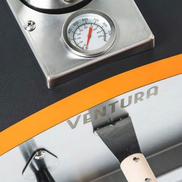 Forno per Pizza e pane Ventura "Ibrido" alimentato a Legna, gas o pellet. In acciaio inox. Temperatura massima 500C°