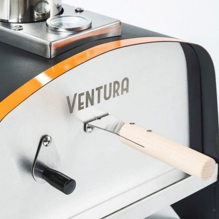 Forno per Pizza e pane Ventura "Ibrido" alimentato a Legna, gas o pellet. In acciaio inox. Temperatura massima 500C°