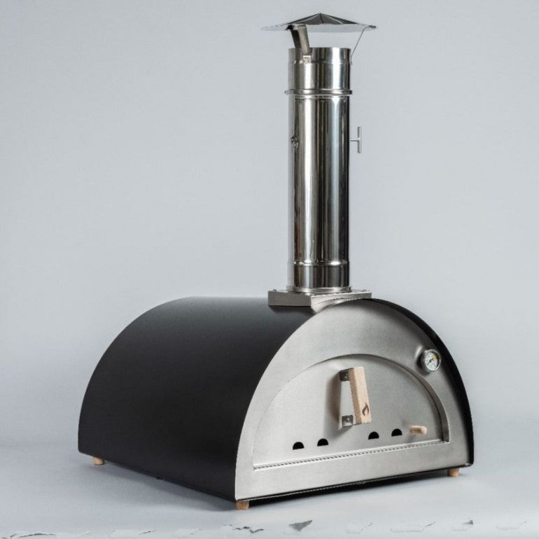 Forno per Pizza e pane Ventura "Solo" alimentato a legna. In acciaio inox. Temperatura massima 500C°