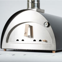 Forno per Pizza e pane Ventura "Solo" alimentato a legna. In acciaio inox. Temperatura massima 500C°