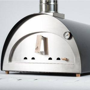 Forno per Pizza e pane Ventura "Solo" alimentato a legna. In acciaio inox. Temperatura massima 500C°