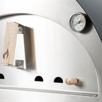 Forno per Pizza e pane Ventura "Solo" alimentato a legna. In acciaio inox. Temperatura massima 500C°