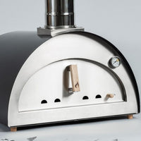 Forno per Pizza e pane Ventura "Solo" alimentato a legna. In acciaio inox. Temperatura massima 500C°