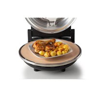 Forno Pizza - 4 Minuti - Piastra in Pietra Refrattaria - 1200W - Bianco