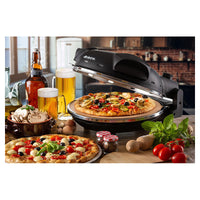 Forno Pizza - 4 Minuti - Piastra in Pietra Refrattaria - 1200W - Bianco