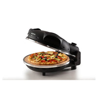 Forno Pizza - 4 Minuti - Piastra in Pietra Refrattaria - 1200W - Bianco