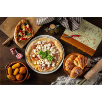 Forno Pizza - 4 Minuti - Piastra in Pietra Refrattaria - 1200W - Nero