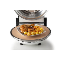 Forno Pizza - 4 Minuti - Piastra in Pietra Refrattaria - 1200W - Nero