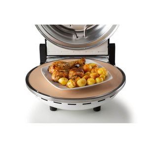 Forno Pizza - 4 Minuti - Piastra in Pietra Refrattaria - 1200W - Nero