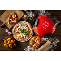 Forno Pizza - 4 Minuti - Piastra in Pietra Refrattaria - 1200W - Nero