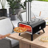 Forno per pizza portatile con pietra per pizza da 30cm, Forno per pizza da esterno in acciaio inossidabile a 3 strati-Strumenti cucina