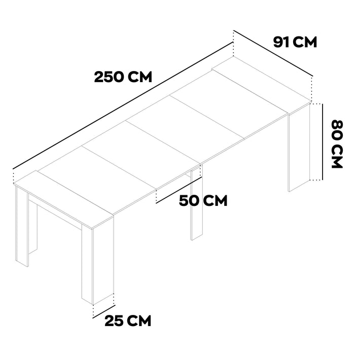 Fortino - Consolle estendibile fino a 250cm