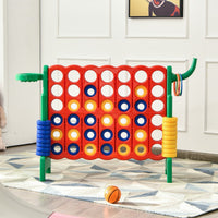 Forza 4 gigante con canestro e gioco di lancio, Gioco da esterno per bambini e adulti 84x33x79 cm Verde-Giochi esterni