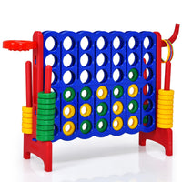Forza 4 gigante con canestro e gioco di lancio, Gioco da esterno per bambini e adulti 84x33x79 cm Rosso-Giochi esterni