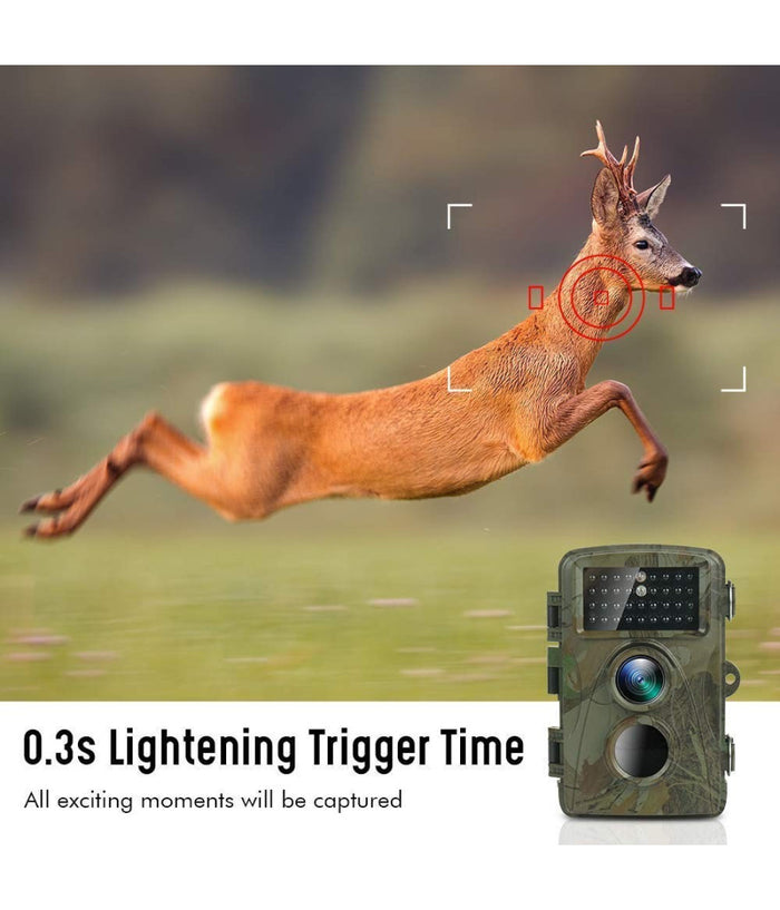 Fotocamera Da Caccia Fototrappola Con Visione Notturna A Infrarossi Sensore Pir         