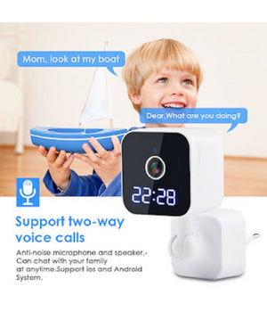 Fotocamera Hd 1080p Wifi Sicurezza Ip Home Cam Visione Notturna Orologio Q-sx909         