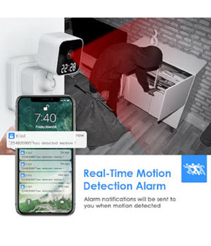 Fotocamera Hd 1080p Wifi Sicurezza Ip Home Cam Visione Notturna Orologio Q-sx909         