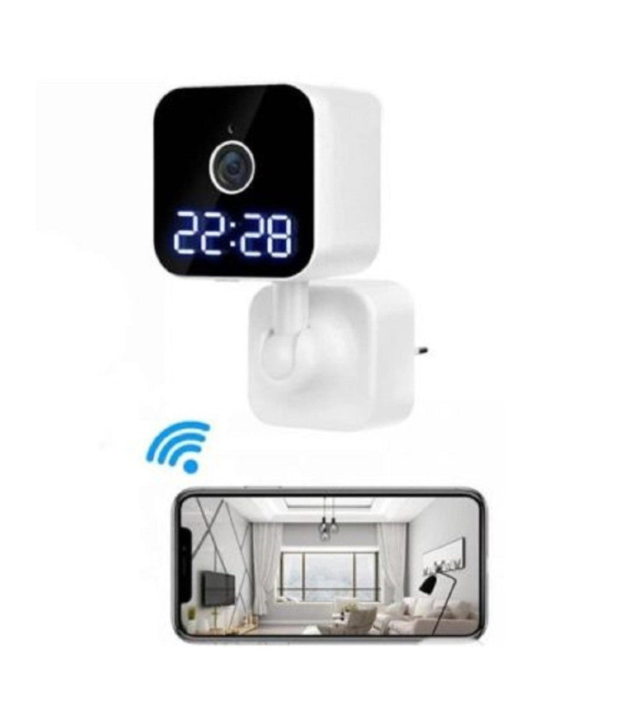 Fotocamera Hd 1080p Wifi Sicurezza Ip Home Cam Visione Notturna Orologio Q-sx909         