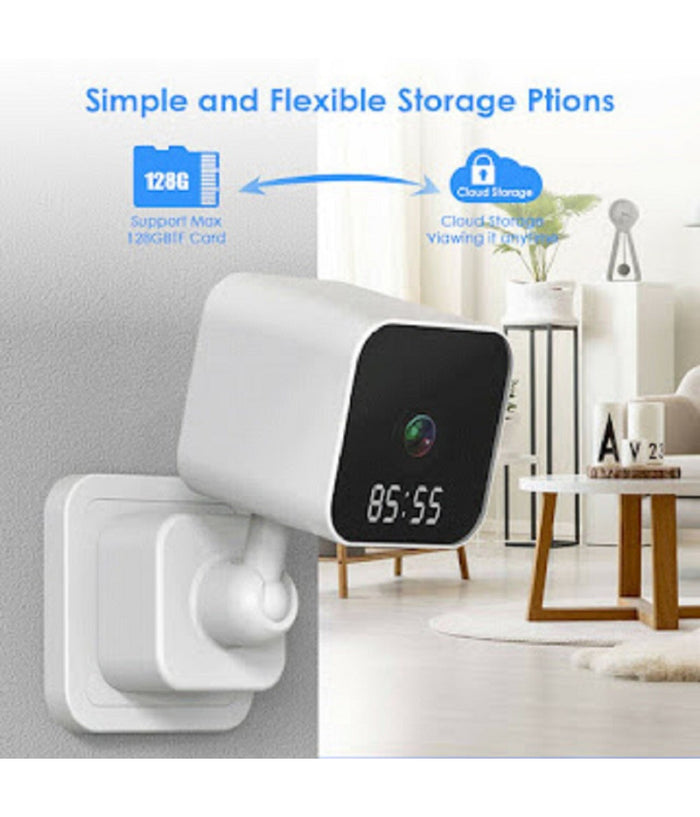 Fotocamera Hd 1080p Wifi Sicurezza Ip Home Cam Visione Notturna Orologio Q-sx909         