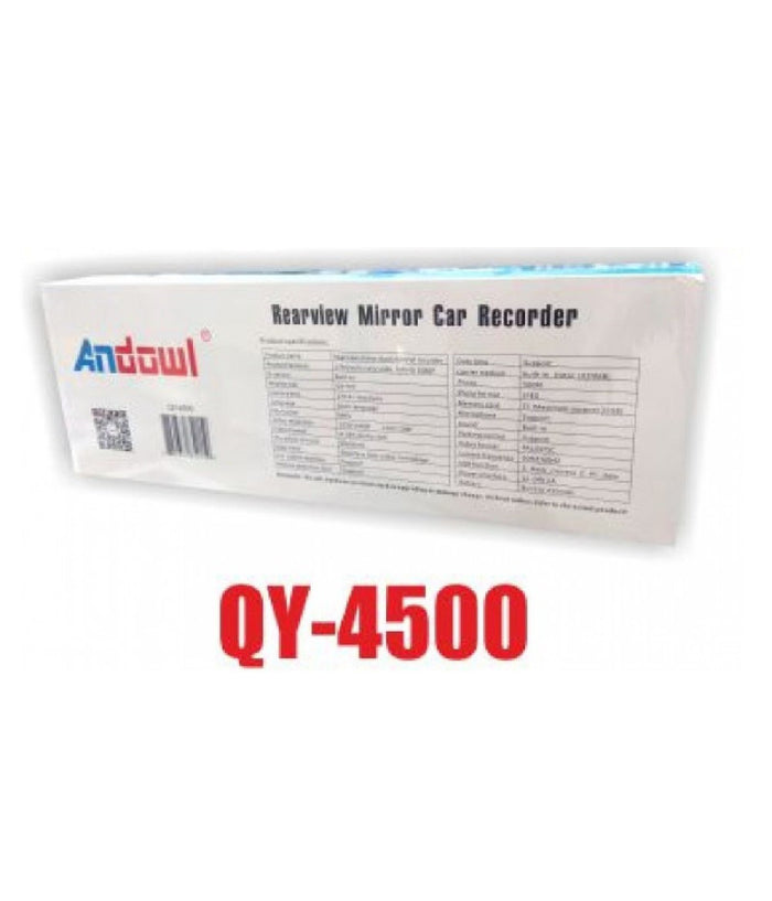 Fotocamera Per Auto Specchio Touch Full Hd 5" Guida Con Doppio Obiettivo Qy-4500         