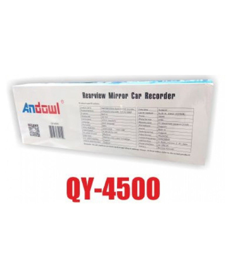 Fotocamera Per Auto Specchio Touch Full Hd 5" Guida Con Doppio Obiettivo Qy-4500         