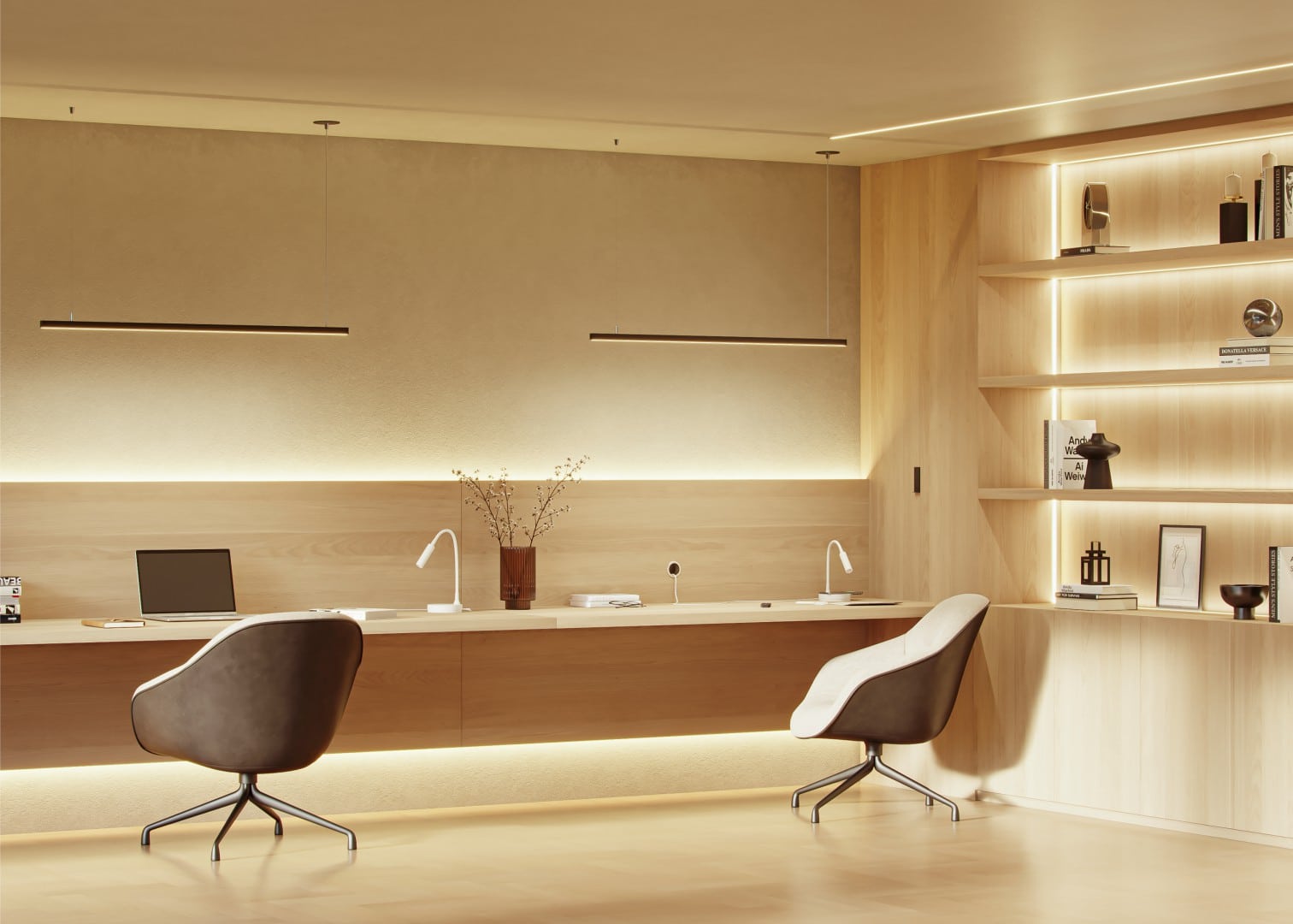 Beneito Faure Lampada da Tavolo Led Stem - 5W, Luce calda, Per scrivania, lettura e comodino, Ricarica Wireless, Testa Orientabile - Colore Bianco​