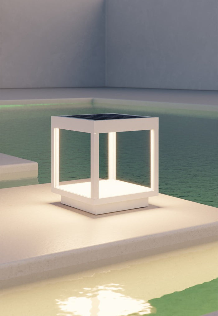 Lanterna Visor Solare a Led da 3,5w a batteria, IP54 Bianco