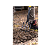 Forca da giardino - Suan - 4 rebbi - Manico in fibra di vetro - Impugnatura comoda