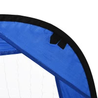 Set di 2 Porte da Calcio per Bambini con Bersaglio Pieghevoli, 123x80x80 cm, Blu