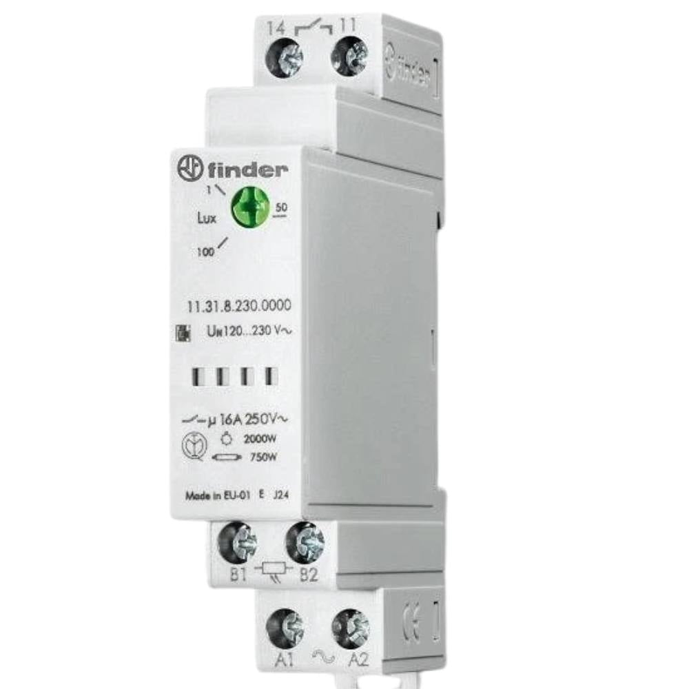 Finder 113182300000 relè crepuscolare 1no 16a per automazioni e impianti